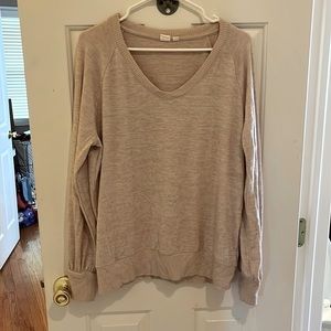 Gap softspun blouson sleeve v-neck top